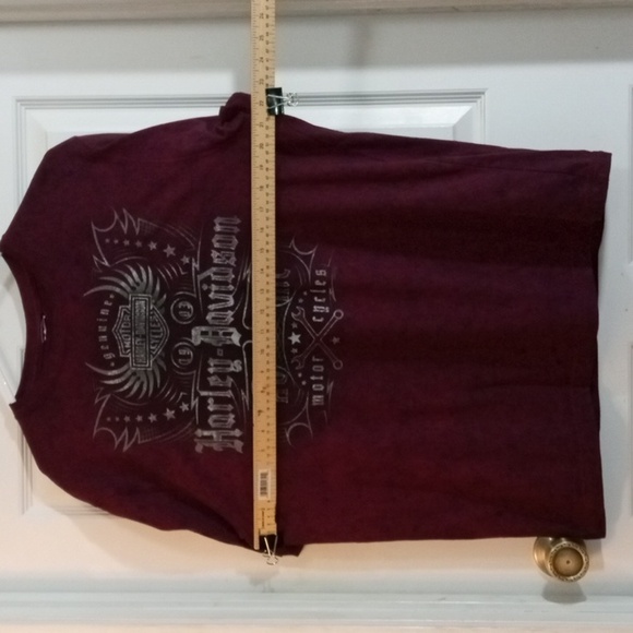 Harley-Davidson Maroon Graphic Short Sleeve Tee Men’s Large - Picture 5 of 6